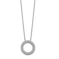 thumbnail image 2 of Auriga 14K White Gold 1 mm Diamond Circle Necklace for Women 18", 2 of 4