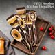 thumbnail image 2 of 7Pcs Pakkawood Utensils Set-Durable, Eco-Friendly, Wooden Spoon for Cooking, Wooden Utensil for Cooking, 2 of 5