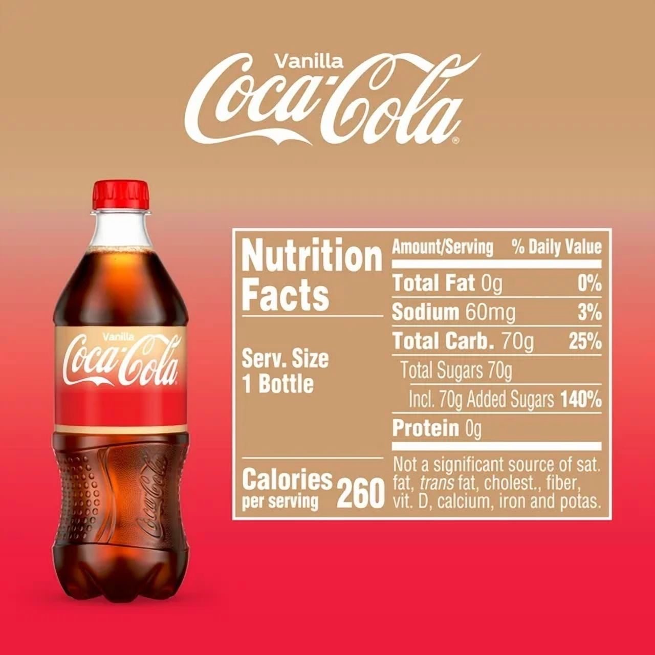 Coca-Cola Vanilla, 20 Oz Bottle
