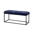 thumbnail image 3 of Loft Lyfe Gemma Velvet Bench, Navy, 3 of 7