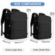 thumbnail image 3 of Mochila de viaje Coofay, grande, negra, impermeable, 45 L, 3 of 7