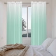 thumbnail image 4 of Ombre Green White Kitchen Curtains, Modern Painting Light Filtering Window Curtain Panels, 2Pcs Rod Pocket Window Treatments Set for Living Room Bathroom Bedroom 52x72 Inches, 4 of 9