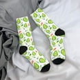thumbnail image 5 of Daiia Kawaii Avocado Print Crew Socks – Soft Breathable Long Socks for Men & Women, Moisture-Wicking & Comfortable Daily Wear Socks, One-Size Fits Most (US 5-11), 5 of 6