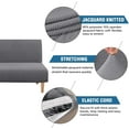 thumbnail image 3 of Futon Cover Stretch Protector Slipcovers Armless Sofa Card Seat Cover 110-130cm 2-Seater Settee loveseat Couch Bed Covers with Elastic Bottom Suitable for Hotels, Bars,Etc, 3 of 8
