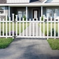 thumbnail image 1 of .ft H x .ft W ( Unit) No Dig Gate Kit Vinyl Picket Fence Barrier Kit for Madison Fence Panels Child or Dog Closure for Backyard Patio Outdoor or Garden Fence ZP, 1 of 7