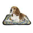 thumbnail image 2 of PKQWTM Peacock Feathers Pet Dog Cat Bed Pee Pads Mat Cushion Potty Dogsblankets Crate Bed Kennel 20x24 inch, 2 of 3