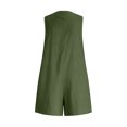 thumbnail image 6 of Bloomae Womens Casual Rompers Overalls Shorts Summer Sleeveless V Neck One Piece Jumpsuits Loose Fit Casual Wide Leg Shorts Outfits with Pocket, 6 of 7