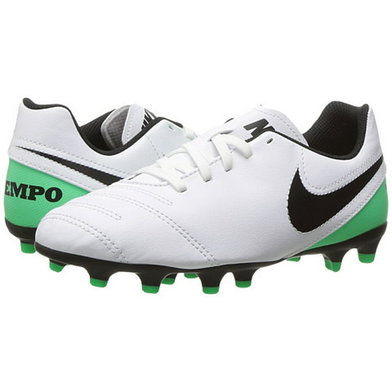 Todopoderoso Velo período Nike JR TIEMPO RIO III FG Youth Boys White Green Athletic Soccer Cleats -  Walmart.com