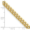thumbnail image 5 of Auriga 14K Yellow Gold 5.25 mm Semi-Solid Miami Cuban Chain Necklace for Women 18", 5 of 7