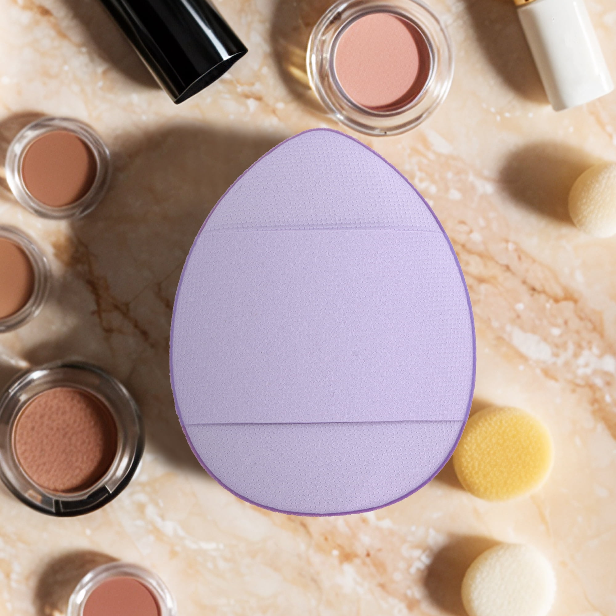 Unique Bargains 5Pcs Portable Mini Face Makeup Sponge for Bedrooms Travel Use Light Purple