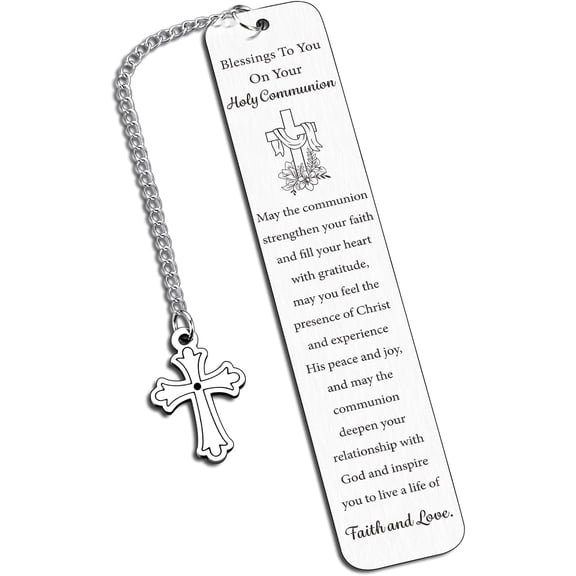 First Communion Gifts for Girls Boys - First Communion Bookmark for 1st Communion Gifts for Girls Boys First Holy Communion Accessories First Communion for Kids Easter Basket Stuffers