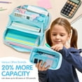 thumbnail image 6 of Deli Pencil Case for Kids,Large Capacity Foldable Pencil Pouch with 4 Compartments, School Supplies Organizer Bag for Students, Teens and Office Use,Blue, 6 of 7