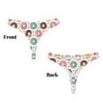 thumbnail image 3 of Balery Colorful Donuts Tangas de Algodón para Mujer con Estampado – Ropa Interior Sexy, Transpirable, G-string-3X-Large, 3 of 6