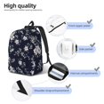 thumbnail image 5 of Balery Retro Flower Vintage Canvas Backpack for Men and Women - Large Capacity, Durable Travel Laptop Bag for School, Work, Hiking, and Outdoor Activities, 5 of 7