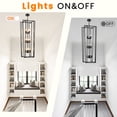 thumbnail image 5 of LovingAHome 12-Light  Farmhouse Lantern Pendant Light Long Chandeliers for High Ceilings Foyer Pendant, Black, 5 of 7