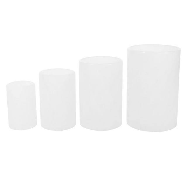 ColoMX 4 moldes cilíndricos de silicona de varios tamaños (30/40/50/60 mm) para fabricación de velas, velas aromáticas, jabón, chocolate y arte epoxi.
