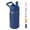 Blue, variant on Daluvenix 12 oz Kids Water Bottle, Toddler Water Bottle 2-in-1 Straw and Chug, Stainless Steel Insulated Bottle for Kids, BPA-Free, Leak-Proof, Pink