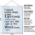 thumbnail image 3 of Zomyto I Would Rather Share One Lifetime Wall Art Sign, Hanging Printed Wall Plaque Wood Signs, Motivational Quote Arwen Decor, Gift for Home and Office Decor 10 X 8 inch, 3 of 5