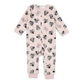 thumbnail image 2 of Disney Minnie Mouse Infant Baby Girls Fleece 2 Pack Zip Up Coveralls Pink 24 Months, 2 of 3