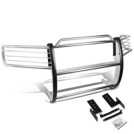 Chrome Grille Guard - For 2001 to 2007 Sequoia UCK SUV Front Bumper Protector Brush Grille Guard (Chrome) 02 03 04 05 06