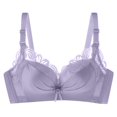 thumbnail image 5 of OSFVNOXV Plus Size Lace Bras for Women Full Coverage Satin Silk Large Bust Solid Color Breathable Everyday Bra First Mothers Day Gift for New Mom ,S-2XL, 5 of 5