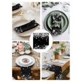 thumbnail image 3 of Black Christmas Snowflakes Cloth Napkins Set of 4 Reusable Dinner Napkins, Xmas Winter Textured Cocktail Napkin Washable Table Napkins for Wedding/Holiday Party/Baby Shower 20"x20", 3 of 7