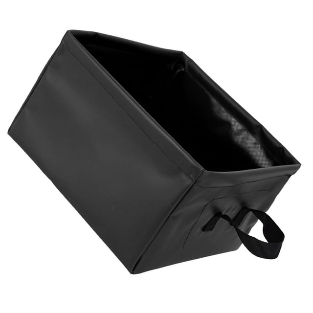 Cubo plegable para acampar, portátil, a prueba de fugas, para viajes, senderismo, 13L, negro, 13L