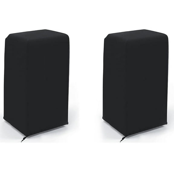 2X Portable Air Conditioner Cover Waterproof Matte Zipper Bag Protective for Indoor Conditioners Black