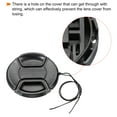 thumbnail image 5 of Uxcell Center Pinch Front Lens Cover Dust Camera Lens Cap for Lens with 52mm Thread, 2 Pack, 5 of 6