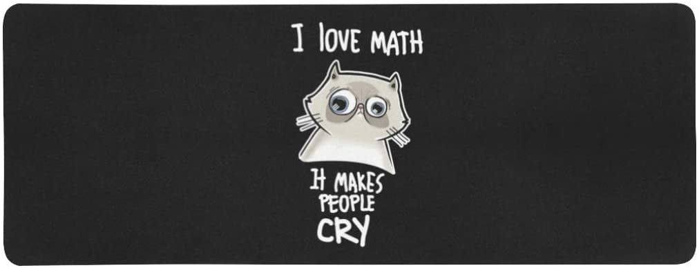 FMSHPON Funny Cat with Math Quotes I Love Math I Makes People Cry Extra ...