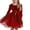 Red, variant on Ardorlove Kids Girls Long Sleeve Velvet Tulle Dress Square Neck Tutu Princess Dress for Wedding Birthday Commemorative Day Party
