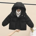 thumbnail image 3 of Winter Toddler Girls and Boys Warm Coats Cute Solid Color Long Sleeved Thickening Windproof Hooded Coat Jacket, 3 of 3