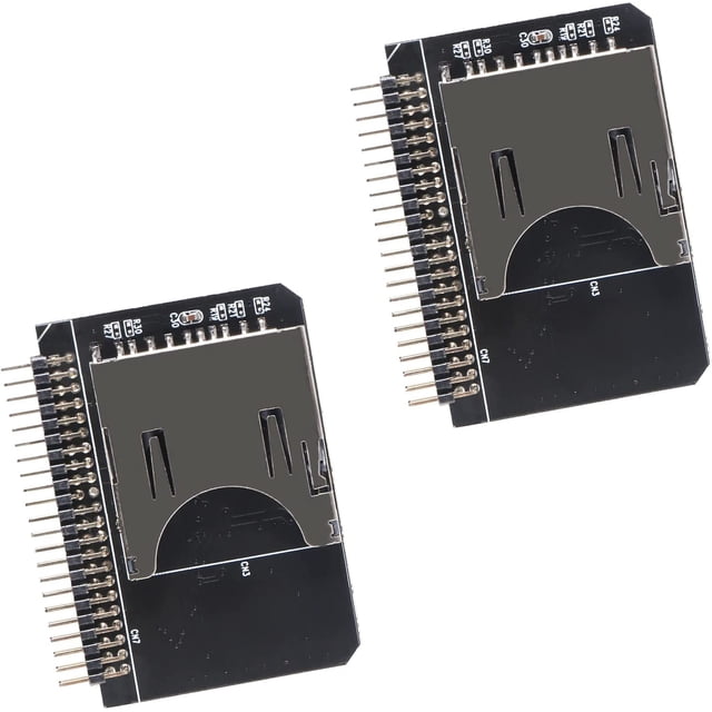 4Pcs SD Card to 2.5 Inch IDE Adapter SD SDHC SDXC MMC Memory Card Converter TF Memory Card to IDE 44Pin Male Adapter to Laptop HDD for DOS/Linux/Windows 98SE, Me, 2000, XP and for Vista.