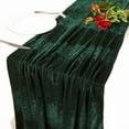 thumbnail image 3 of Hometravel Velvet Table Runner, 29x120 Inch Green Fabric Decor, Luxurious Thanksgiving Wedding Cloth for Year Round Use, 3 of 9