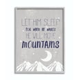 thumbnail image 2 of The Kids Room by Stupell Let Him Sleep Blue Mountains Kids Word Design Framed Wall Art by Daphne Polselli, 2 of 5