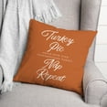 thumbnail image 3 of Creative Products Turkey Pie Nap Repeat 18 x 18 Indoor / Outdoor Pillow, 3 of 3