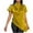 Yellow, variant on yillto Women Satin Shirts Turtleneck Short Sleeve Pullover Loose Blouse Casual Business Dressy Shirt