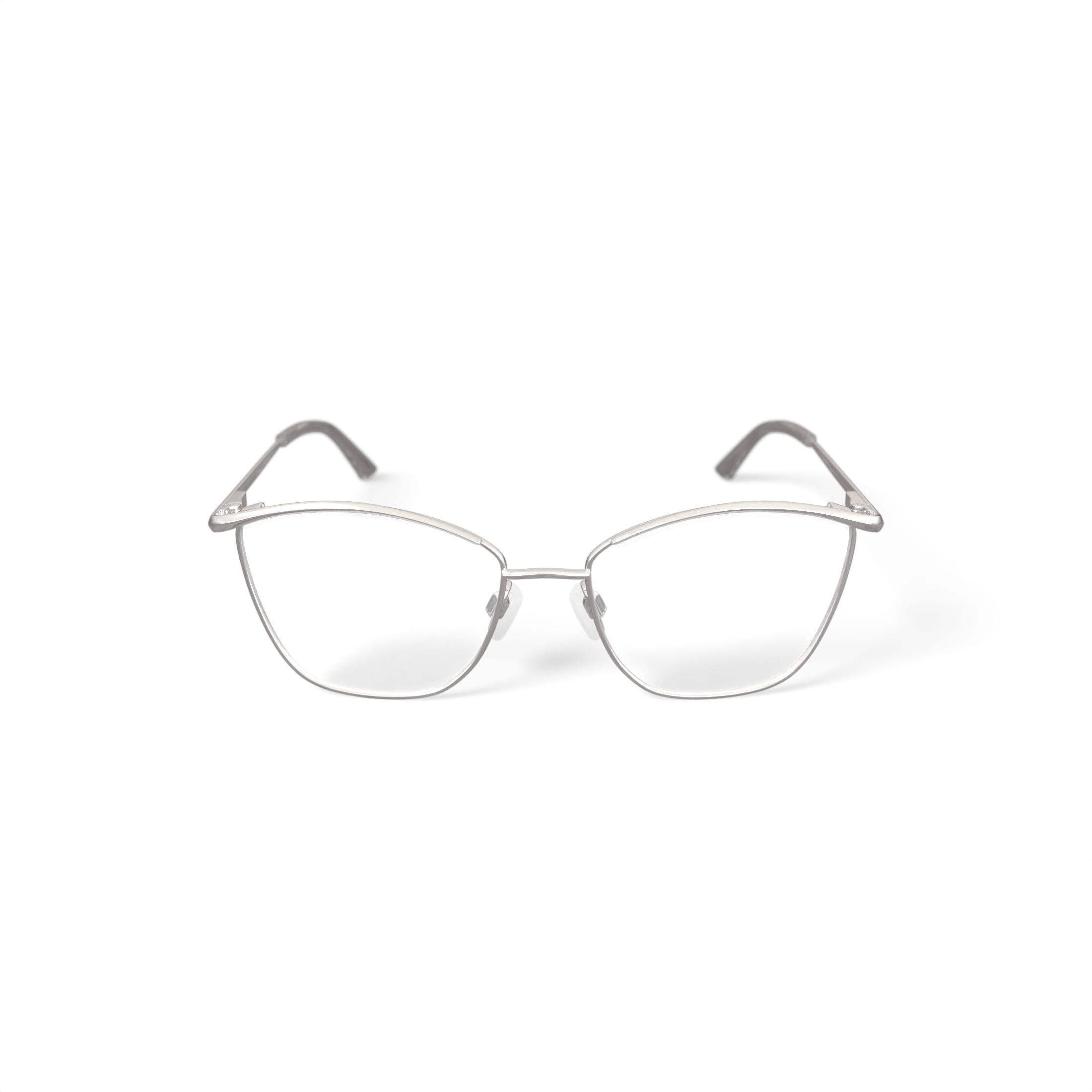Walmart Women's MV016 Chelsea Cat Eye Prescription Eyeglasses with Case, Silver