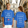 thumbnail image 4 of GZWYHT Custom Photo T-Shirts for Men Design Your Own Personalized Shirt on Front&Back Cotton Tess Customizable Text And Image Blue 2XL, 4 of 7