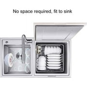 Ultrasonic Dishwasher in Sink, Portable Kitchen Helper Multifunctional Household Ultrasonic Dish Washing USB Machine Cleaner Kitchen Equipment (Green)