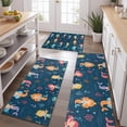 thumbnail image 2 of Dark Blue Mermaid Pattern Kitchen Rugs Sets Of 3,Kitchen Runner Rugs Non Skid Washable,Decorative Kitchen Floor Mats for Kitchen,Sink,Laundry,17"x30"+ 17"x47" + 17"x59", 2 of 6