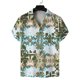 thumbnail image 3 of Camisas de playa con estampado de leopardo para hombre y mujer, camisas casuales de manga corta con solapa y estampado 3D, ropa de calle, verano 2024, 3 of 5