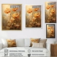 thumbnail image 4 of Designart "Brilliant Bronze Poppies I" Poppies Floater Framed Wall Decor, 4 of 5