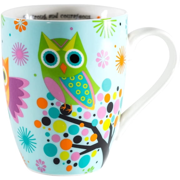 Divinity Boutique 60910 Mug Owls Be Strong & Courageous Joshua 1 9