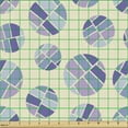 thumbnail image 2 of Geometric Fabric by the Yard, Abstract Rounds with Rectangles in Purple Tones Quirky Polka Dots, Decorative Upholstery Fabric for Sofas and Home Accents, Eggshell Multicolor by Ambesonne, 2 of 5