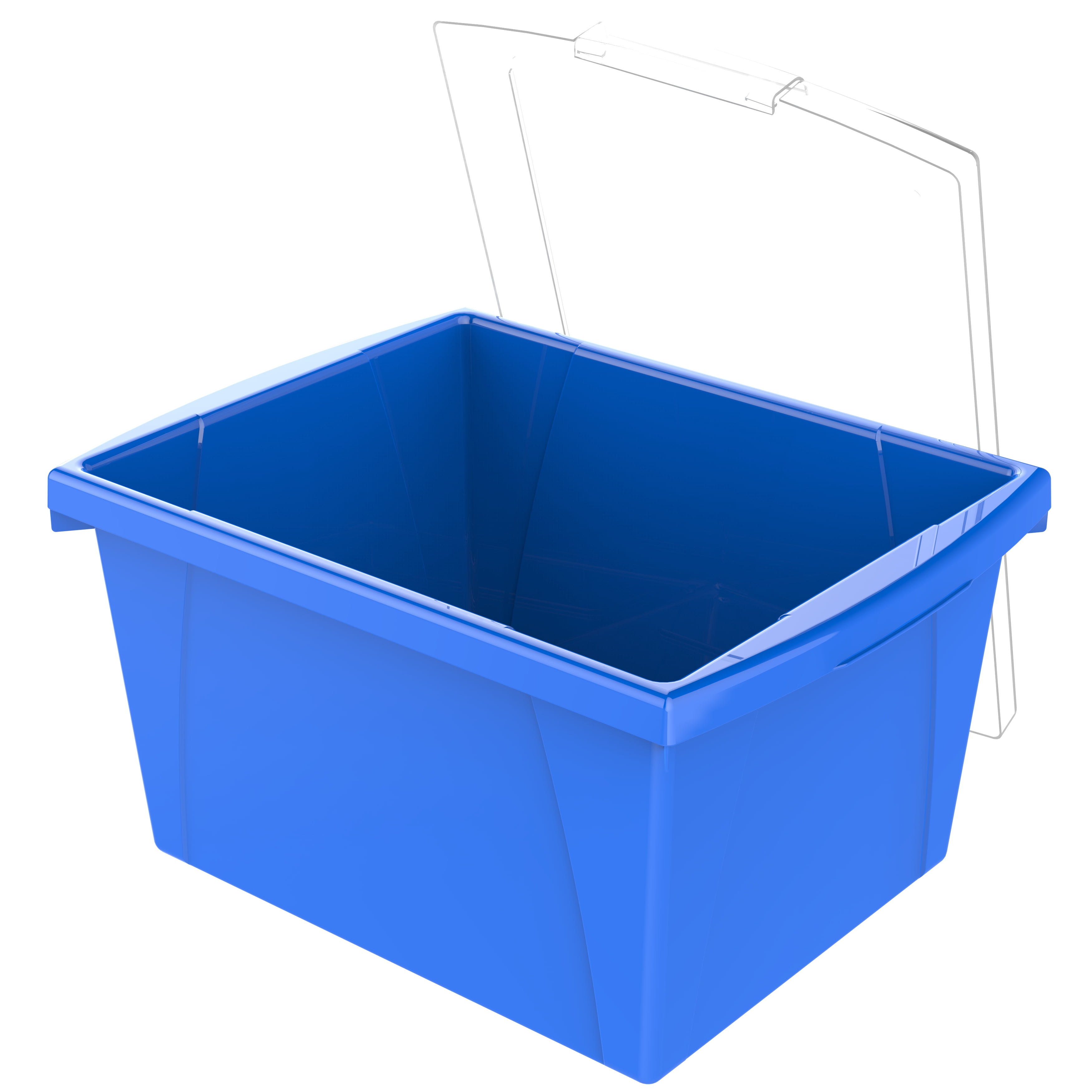 Storex 4 Gallon Plastic Storage Bin with Lid for Kids, Letter Size, Assorted Colors, 6-Pack