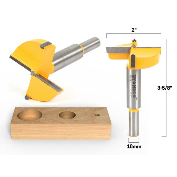 Yonico 2" Diameter Carbide Forstner Drill Bit - 10mm Shank - 43053C