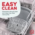 thumbnail image 3 of Dash Flip & Fry&trade; Digital 2-in-1 Grill + Air Fryer with 4 functions, 3 Qt Capacity, Air fryer & Indoor Grill for fries, wings, burgers and more, 3 of 8