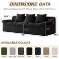 thumbnail image 5 of Muumblus 71" Corduroy Boneless Sofa, Removable Cushions, Modern Upholstered Deep Seat Sofa for Apt., Black, 5 of 5