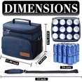 thumbnail image 2 of TuErcao Insulated Cooler Bag 6/24 Can Collapsible Leakproof Soft Sided Cooler for Car, Portable Foldable Small Ice Chest for Beach Camping Picnic Travel, 5/15qt Lunch Box for Men Work, 2 of 7